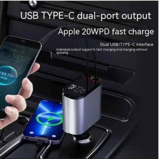100 Watt car charger provides dual USB